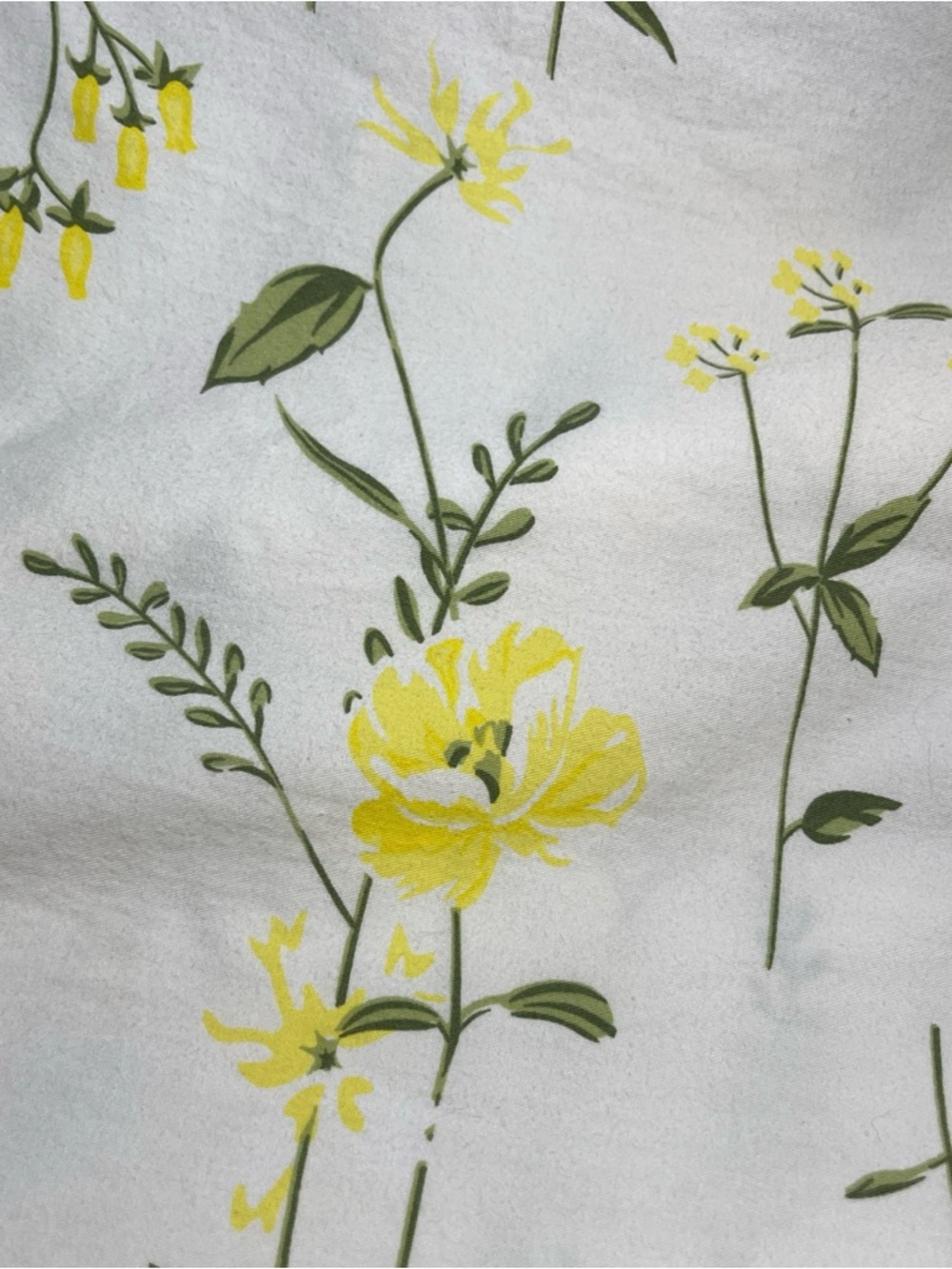 Jolusere Set of 2 Pillowcases 100% Cotton Yellow Green Floral Cotton 20x28” - Picture 2 of 8